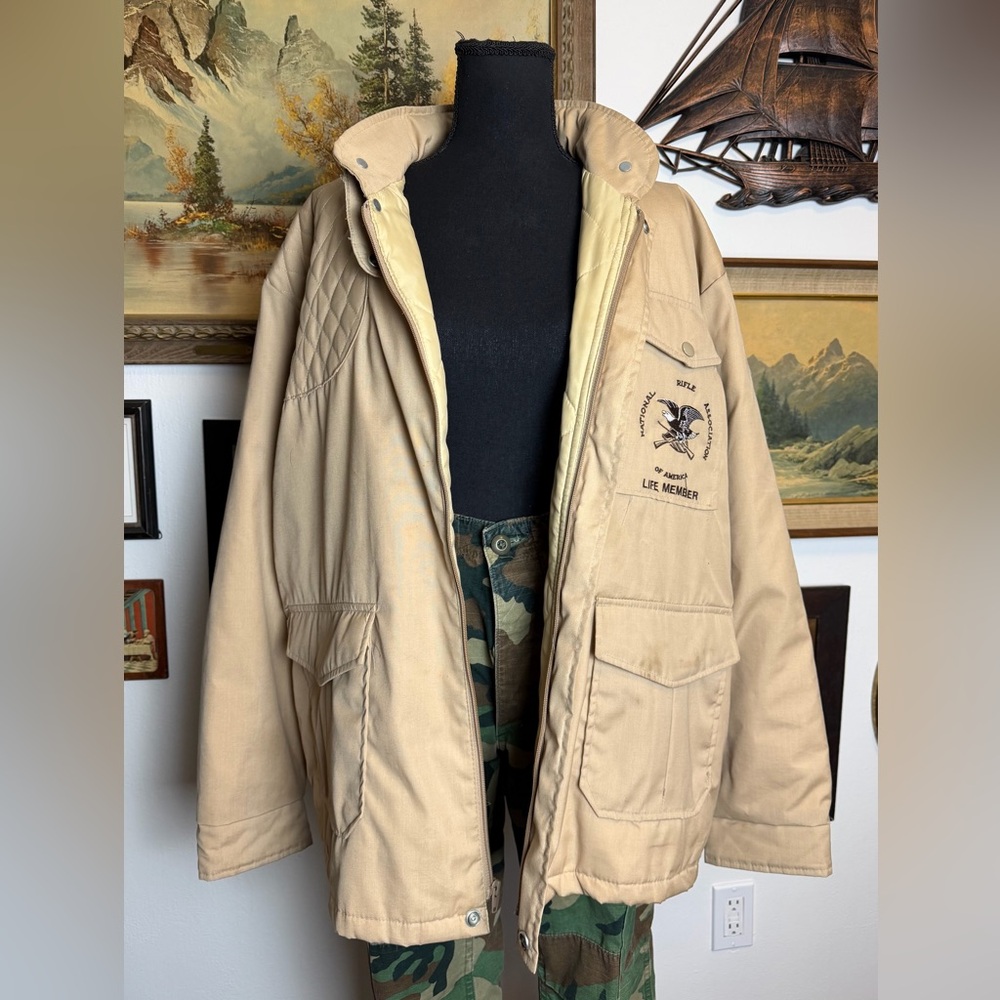 Vintage 70s-80s National Rifle Association "Lifetime Member" Shooting Jacket XL